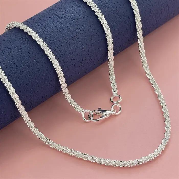 Collier en argent Sterling 925 originalité chaîne de maillons mode streetwear bijoux cadeaux tendance nouvelles collections femmes occasions spéciales