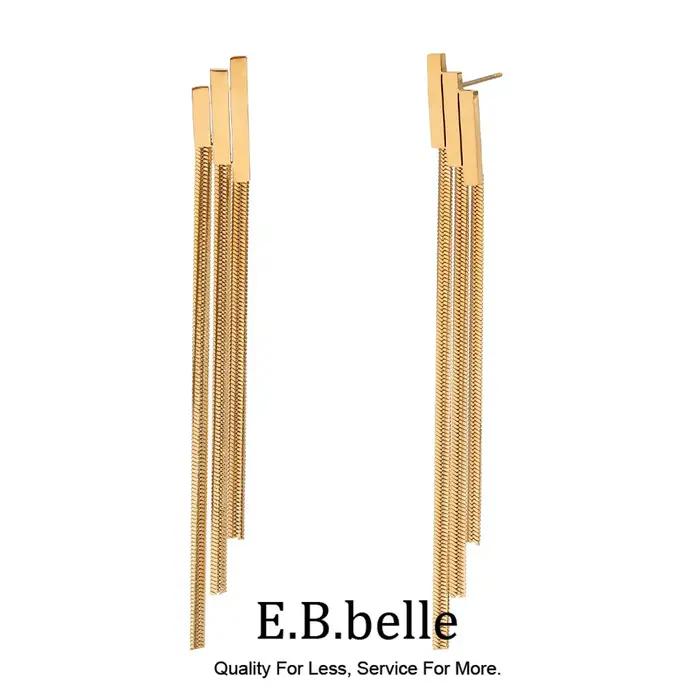 E.B.belle-Boucles d'oreilles à pampilles géométriques étagés pour femmes