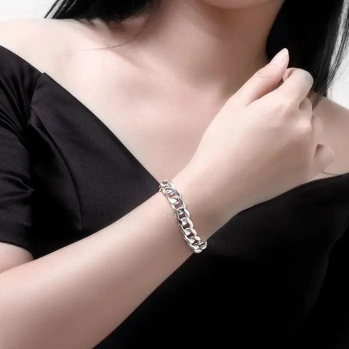 Bracelets en argent regardé 925 pour hommes et femmes