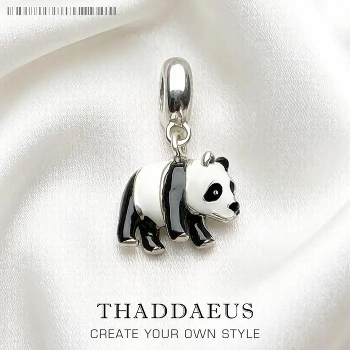 Pendentif Charme Panda Mignon en Argent Sterling 925 Pour Femmes et Hommes Occasions Spéciales