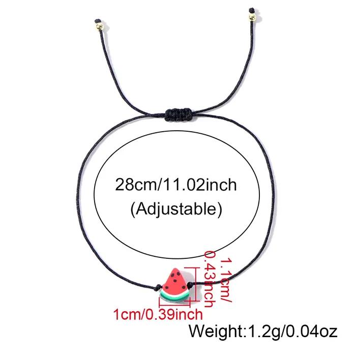 Bracelet Boho Fruit Heishi en terre cuite pour femmes style bohème pastèque motifs naturellement élégants à offrir pour occasions spéciales