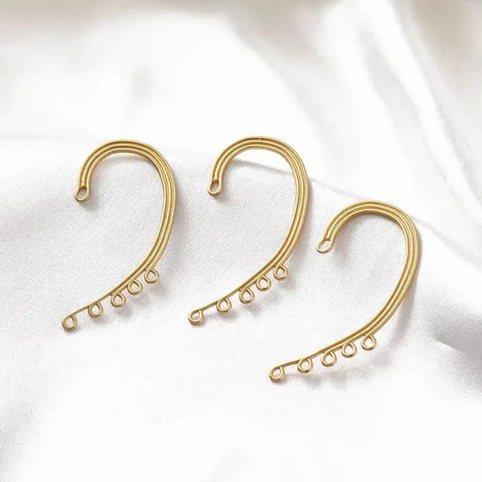 Boucles d'oreilles pendantes plaquées or 14 carats