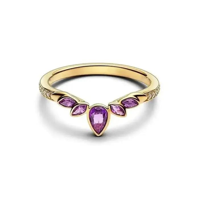 Bague en argent S925 - design en forme de cœur - bijoux pour femmes pour accessoires de fête de fiançailles