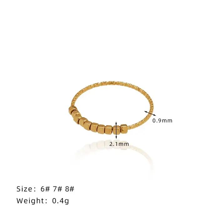 Amaiyllis minimaliste en acier inoxydable Cube Hexagonal Index bague Niche glaçon anneau pour femmes bijoux cadeau
