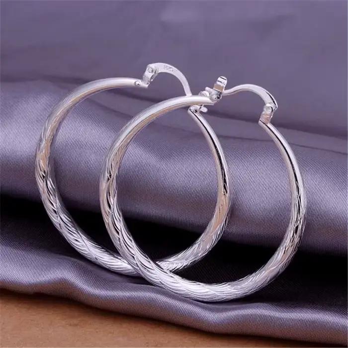 Boucles d'oreilles rétro en argent plaqué pour femmes élégantes classiques occasions spéciales mariage quotidien
