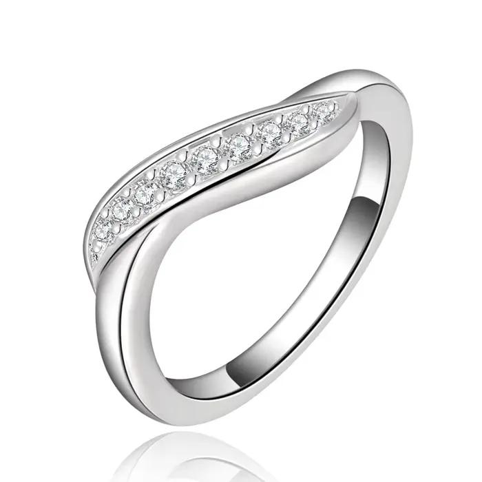 Belle bague en argent Sterling 925 avec cristal, prix de gros, bijoux de mariage pour femmes, bague