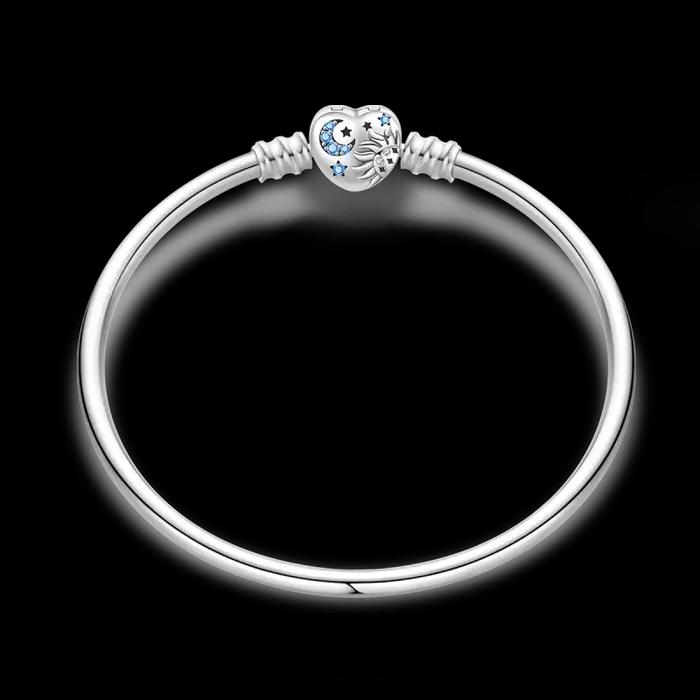 Bracelet 17-20CM Cœur d'amour Original 925 Argent Sterling