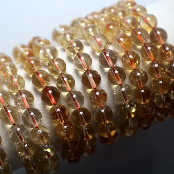 Bracelet en Citrine Naturelle de Grade AA Bracelet de Guérison en Citrine Brut à Porter ou pour la Fabrication DIY Occasions Spéciales pour Femmes