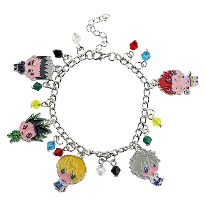 Bracelet à breloques métalliques Anime Hunter avec figurines GON, Killua Zoldyck, Kurapika, Leorio,