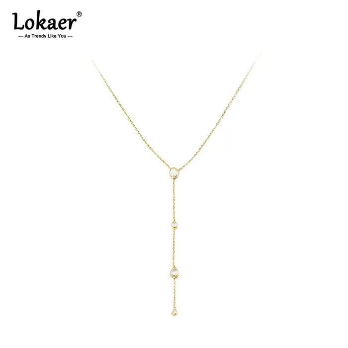Lokaer – collier élégant en forme de Y pour femmes