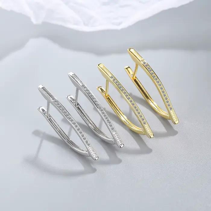 Boucle d'oreille 18 carats en or véritable