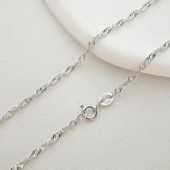 Kolye-Collier en argent regardé 925 pour femme