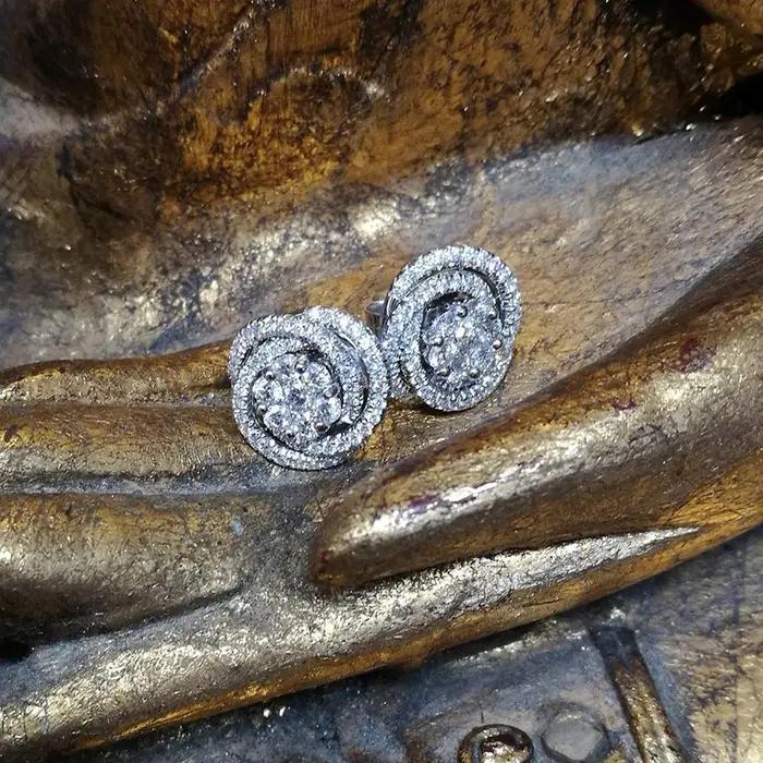 Huitan – boucles d'oreilles fantaisie en zircone cubique pour femmes