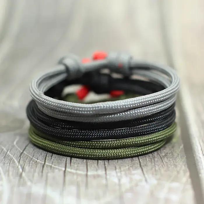 Noter – ensemble de bracelets tressés ajustables pour hommes