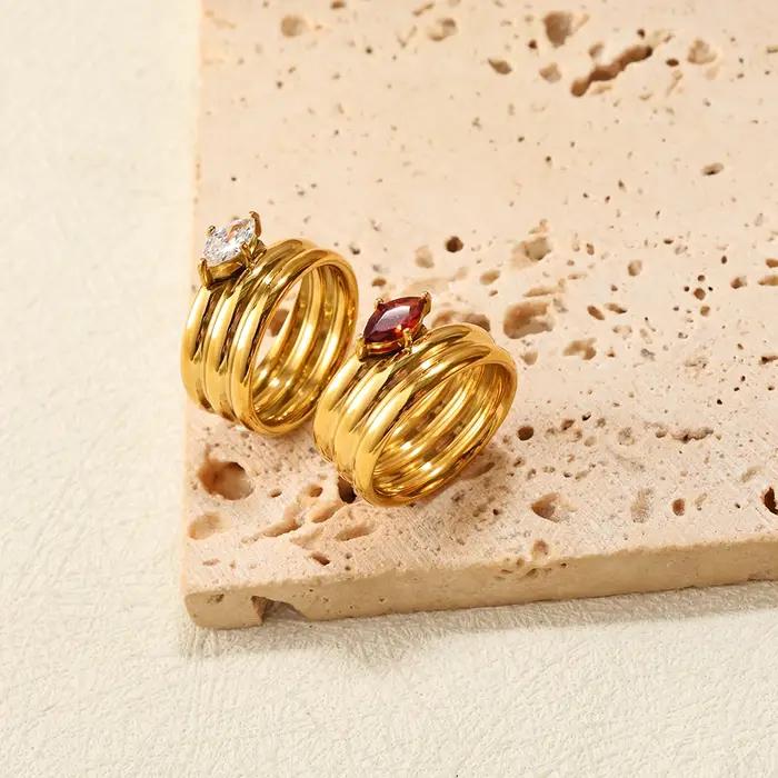 JOVO LOVE – bague en zircone cubique pour femmes