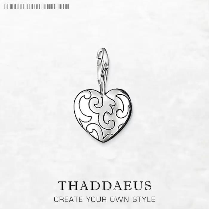 Ornement coeur pendentif balancent breloque femmes cadeau romantique nouveau 925 en argent Sterling