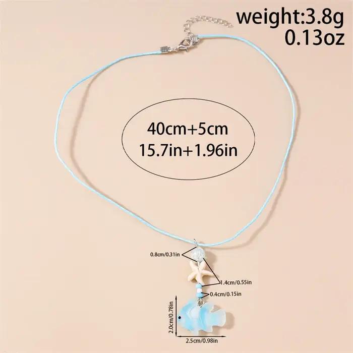 Collier étoile de mer tendance pour femmes et filles