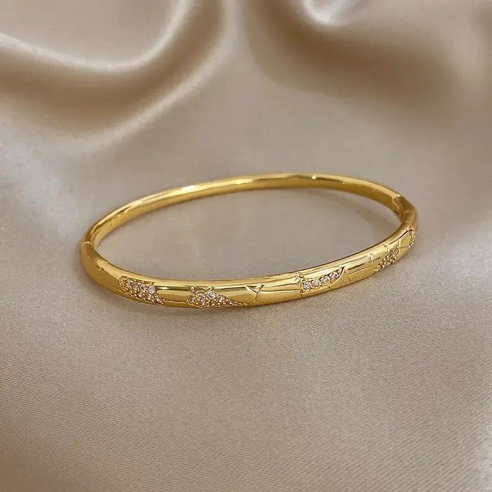 Freetry – Bracelet de luxe plaqué or en Zircon brillant pour femmes