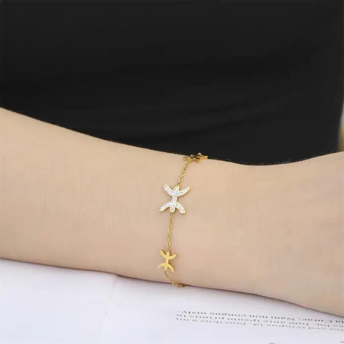 EUEAVAN Bracelet africain berbère en strass pour femmes et hommes