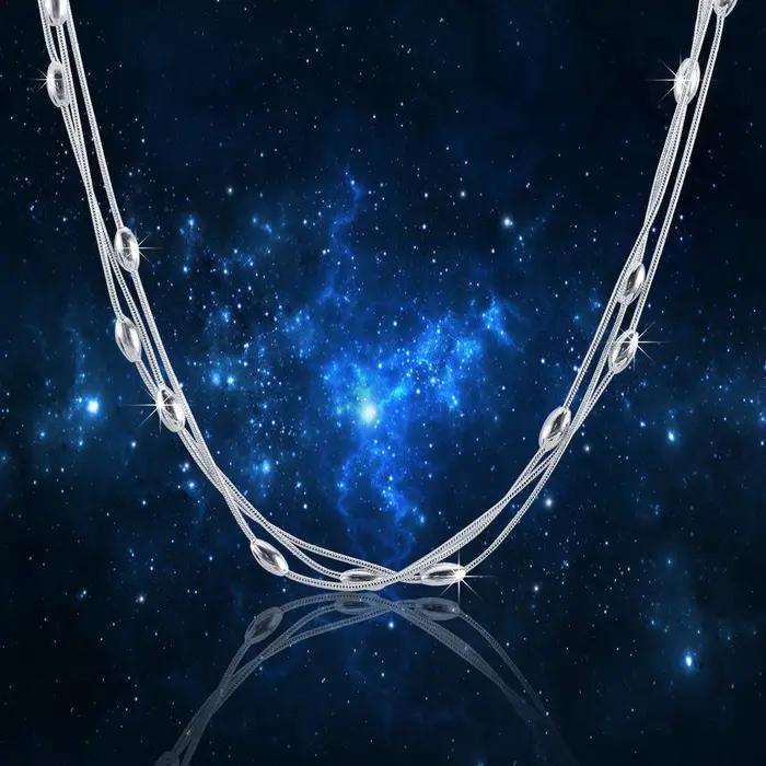 Collier de perles en argent sterling 925 pour femmes