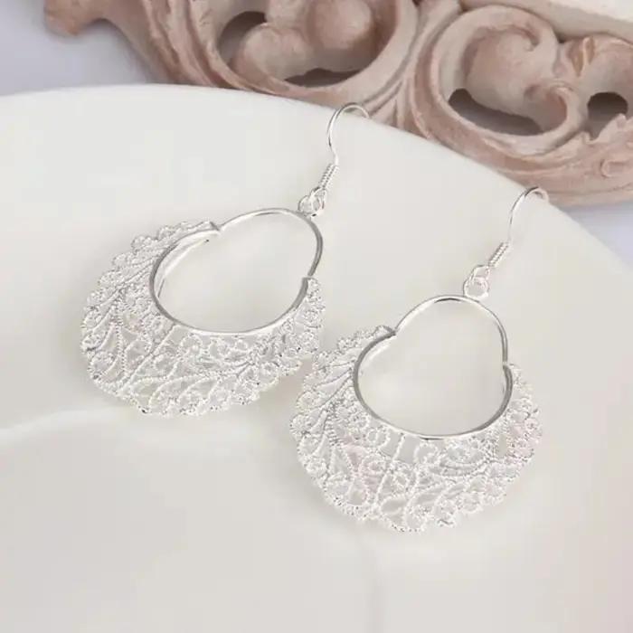 Boucles d'oreilles vintage en argent Sterling 925 pour femmes