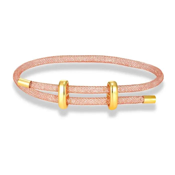 Bracelet de Couple à la mode pour hommes et femmes, en maille de cristal, étanche, bijoux d'amitié, cadeau