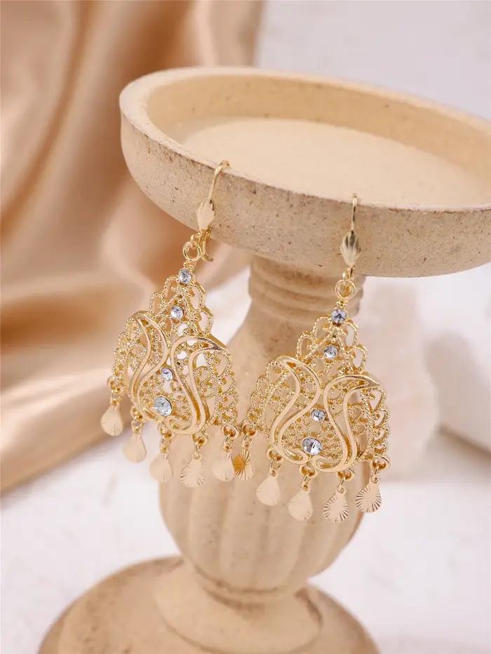 Boucles d'oreilles en forme de cœur pour femmes occasions spéciales bijoux d'amour moyen-orient traditionnel