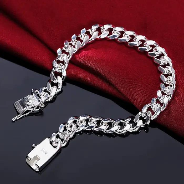 Bracelet en argent Sterling 925 design noble bracelet à breloques pour femmes élégance intemporelle soirée gala mariage