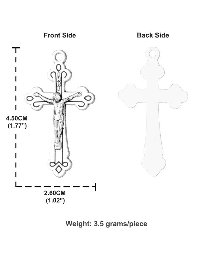 Diyalo 10 pièces chrétien sacré Crucifix jésus croix pendentif INRI Christ médaille croix breloques