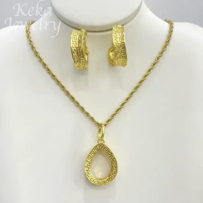 Ensembles de bijoux dorés de dubaï pour femmes
