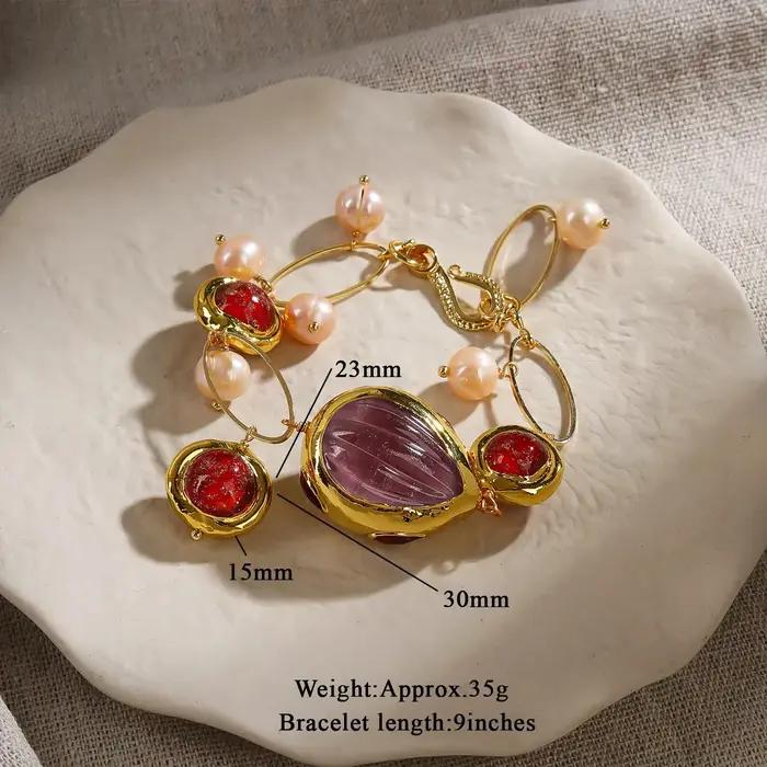 Bracelet en perles d'eau douce naturelles
