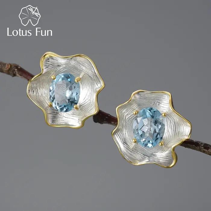 Lotus Fun – boucles d'oreilles en argent Sterling 925 pour femmes