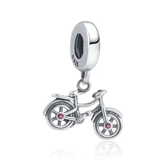 Breloque en argent Sterling 925 pour femmes, signifie transport, vélo, moto, adapté aux bracelets or