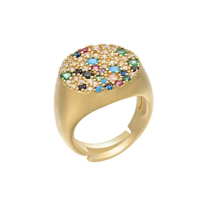 ZHUKOU 21X23mm bague de fiançailles exquise bagues de mariage en cristal faites à la main pour femmes dames amis cadeaux d'anniversaire