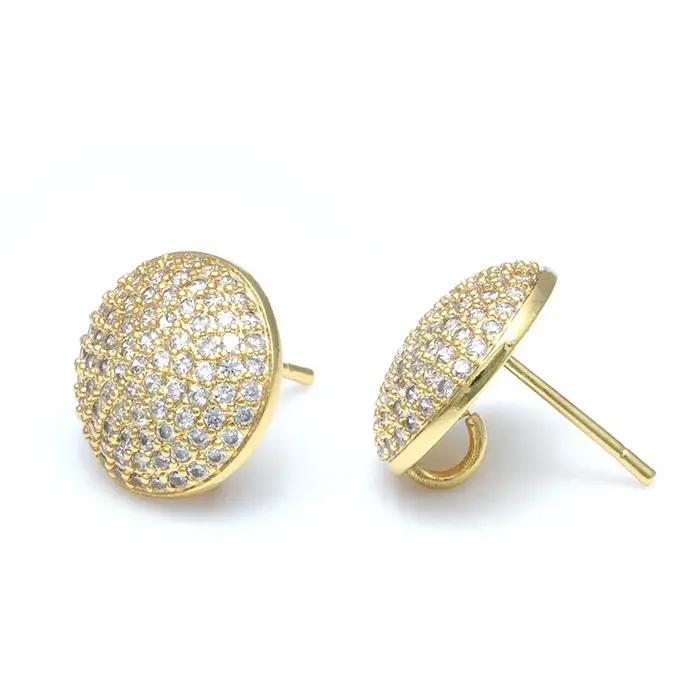 Boucles d'Oreilles en Plaqué Or 18K de 12mm/14mm pour Femme, Accessoires de Bijoux Intemporels et Luxe Occasions Spéciales