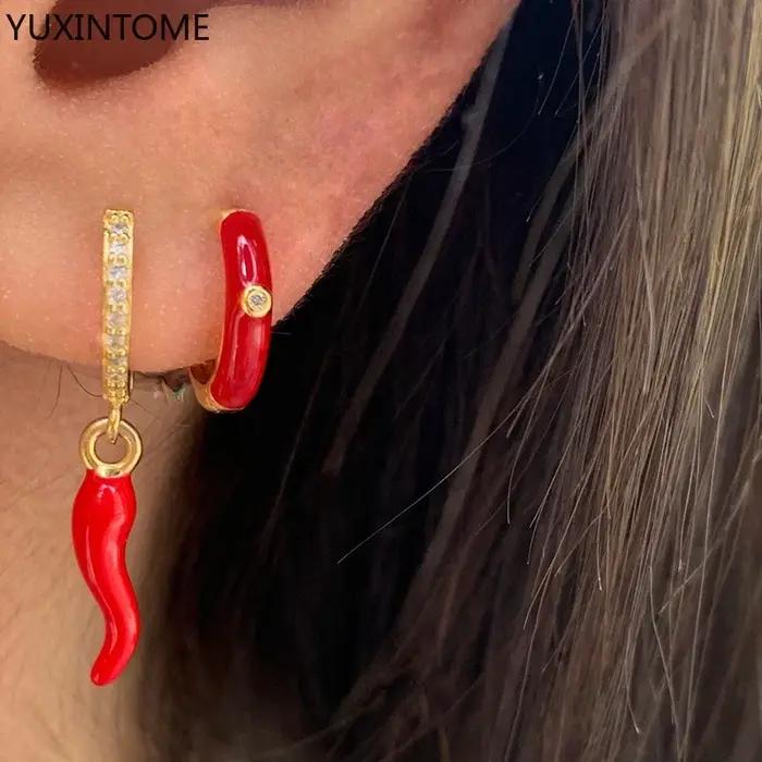 Petites boucles d'oreilles en forme de Chili pour femmes et filles