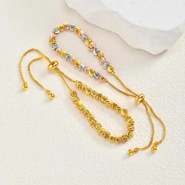 Bracelet de luxe en perles tricolores pour femmes