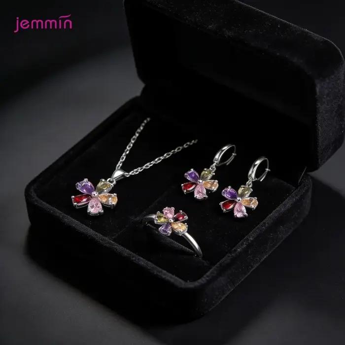 Ensemble de bijoux de fête en cristal pour femmes et filles