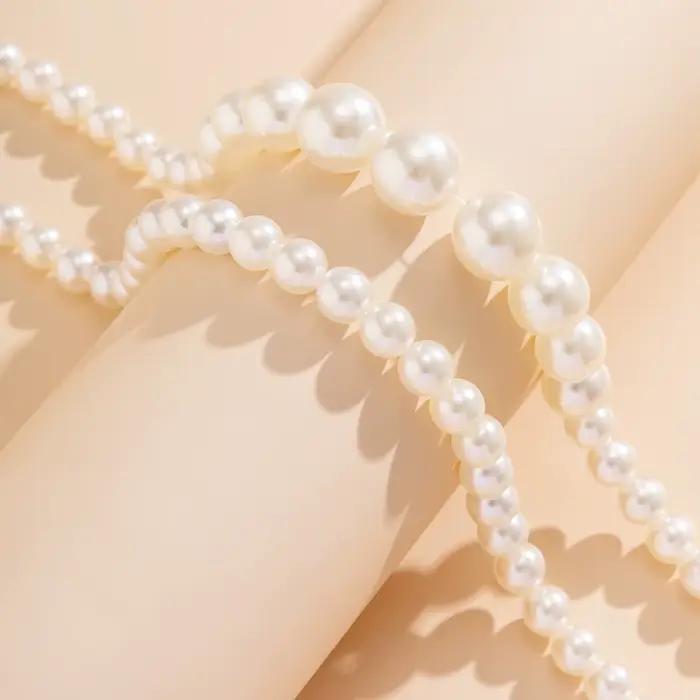 IngeSight.Z élégant 2 pièces/ensemble Imitation perle perlée colliers ras du cou pour les femmes 2023 mariage mariée fête bijoux cadeau