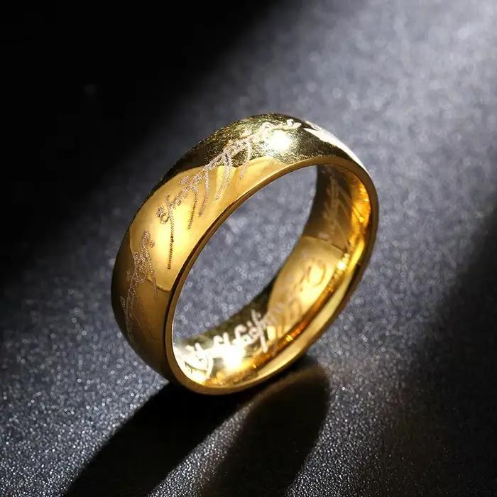 Bague magique populaire du seigneur des anneaux en acier inoxydable