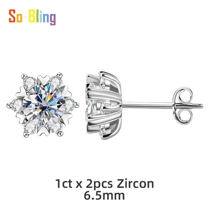 So-Bling 925 boucles d'oreilles en argent Sterling pour femmes élégant Fine Zircon boucle d'oreille