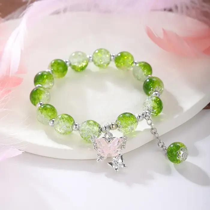 Bracelet Bohème Perles Papillon Femmes Verre Papillon Style Bureau Carrière Cadeaux Fête Anniversaire Occasions Spéciales