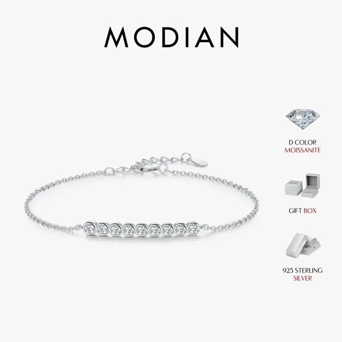 MODIAN D document-Bracelet simple Moissanite pour femme