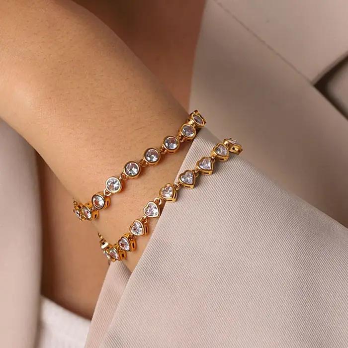 Bracelet tennis Ars Dainty plaqué or 18 carats