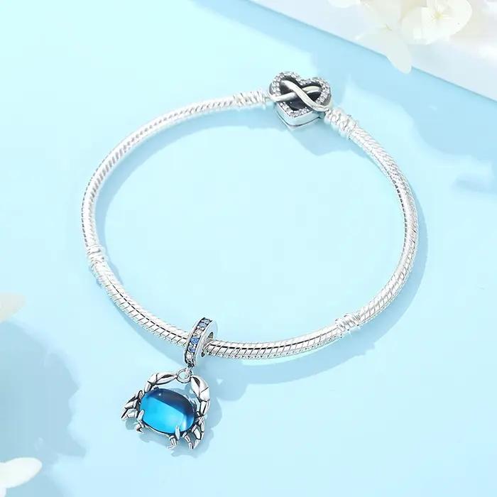 Original 925 Bracelets en argent Sterling amour coeur lune fleur papillon pavé CZ