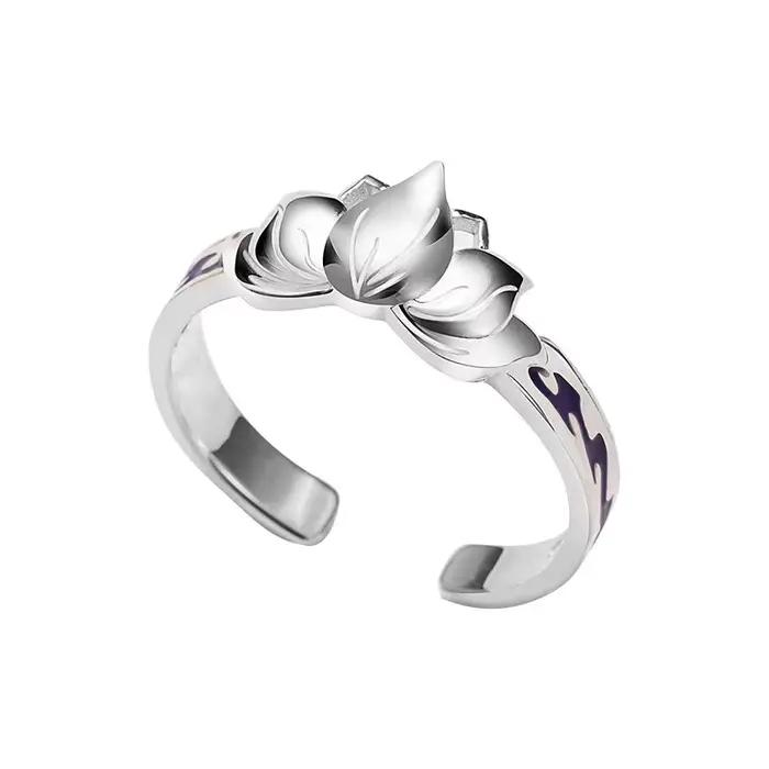 Bague rétro chinoise Everisonne Annie Flower pour femme, punk, gothique, vintage, bague ouverte, bij