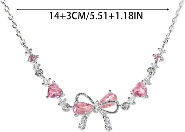 Bracelet CZ à nœud rose – L'amitié est comme un nœud