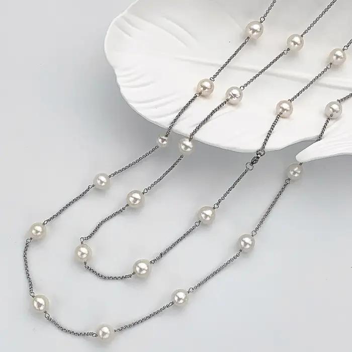 Collier de perles d'eau douce naturelles
