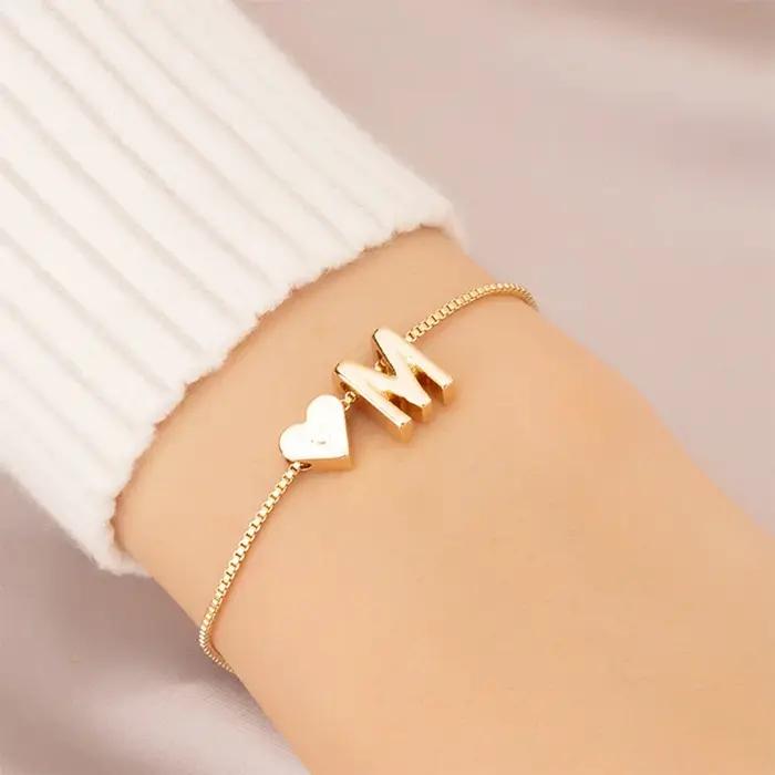 Bracelet Simple avec lettres d'amour pour femmes
