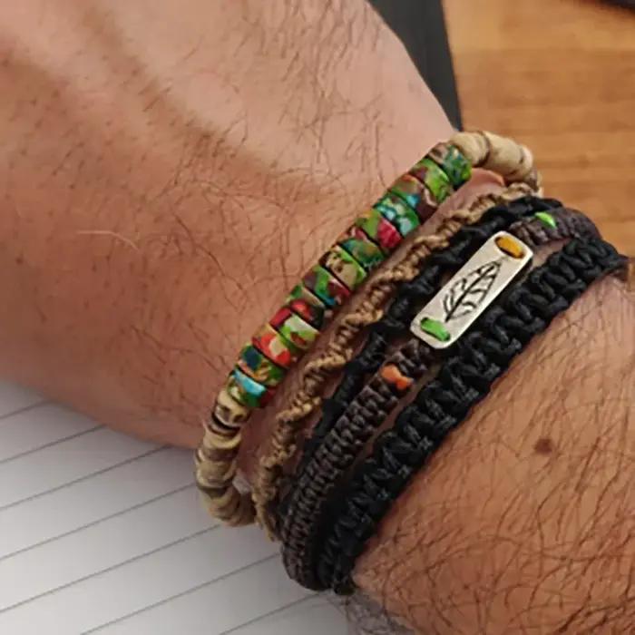 Bracelet bohème en perles AMP pour hommes et femmes